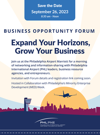 PHL Airport Save the Date 9.26 flyer